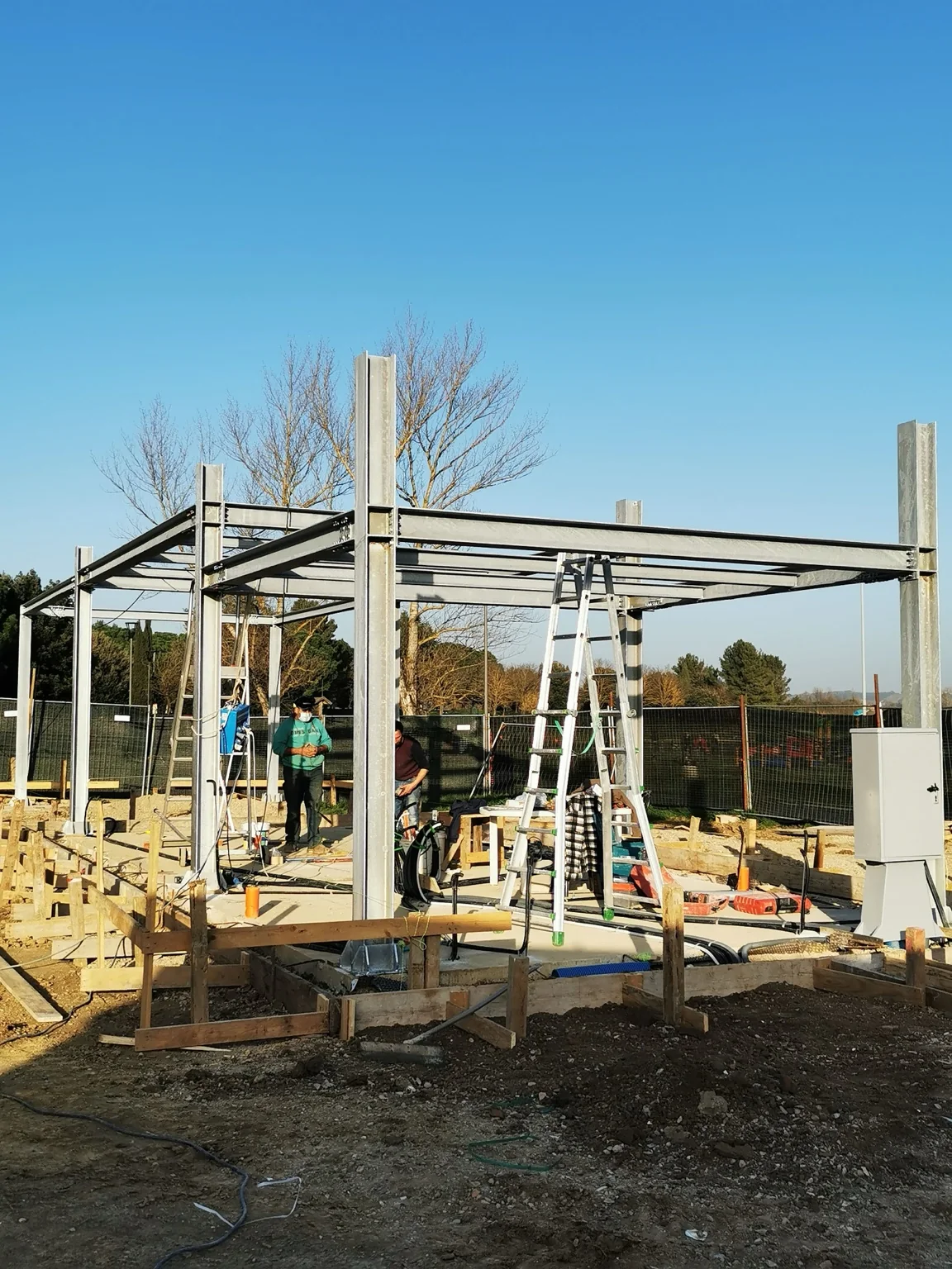 Struttura del Green Bar di Empoli nelle prime fasi del cantiere.